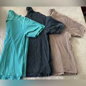RedHead Bundle 3 Men's Polo Shirts Collared Teal Black Tan 100% Cotton XL